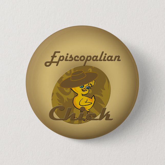 Episcopalian Chick #6 Pinback Button (Front)