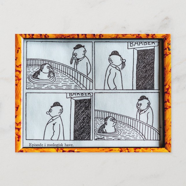 Episode i zoologisk hage postcard (Front)