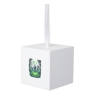 Epitapip Zombie Hand Full Moon Graveyard Cube Ornament