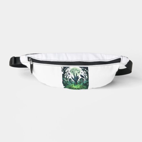 Epitapip Zombie Hand Full Moon Graveyard Fanny Pack