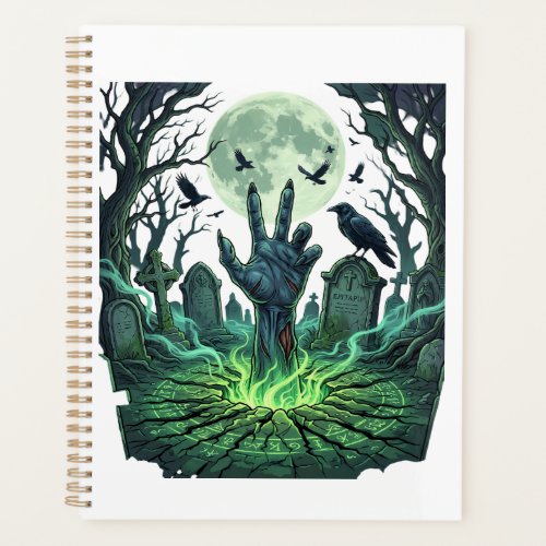 Epitapip Zombie Hand Full Moon Graveyard Planner