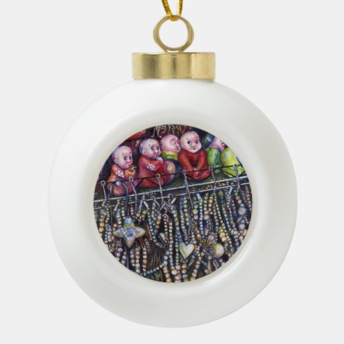 Epitomize Ceramic Ball Christmas Ornament