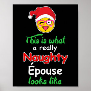 épouse French Wife Funny Naughty Christmas Gift Poster
