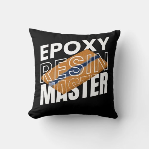 Epoxy Resin Master Resin Carpenter Wood Throw Pillow