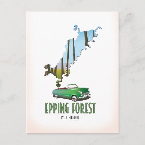 Epping Forest Essex England map Postcard