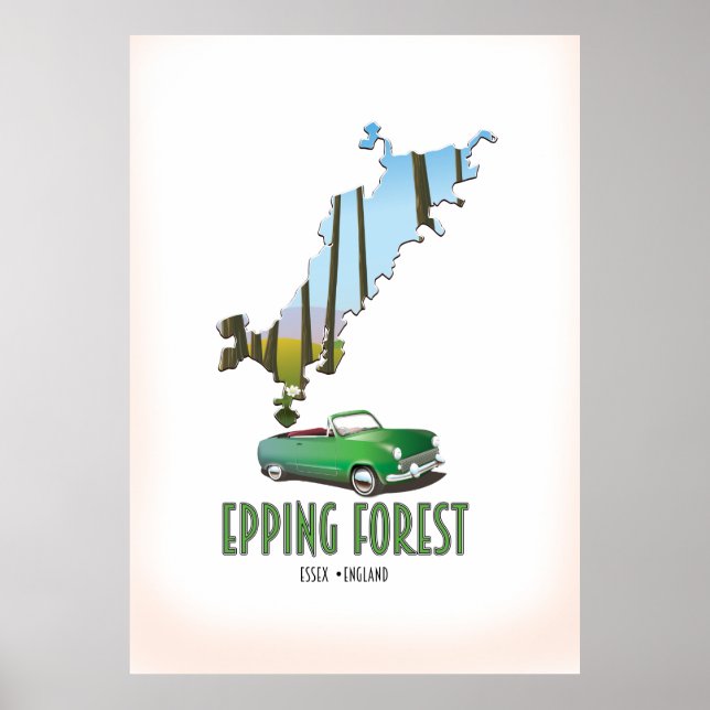 Epping Forest Essex England map Poster (Front)