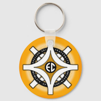 Epsilon Chi Gold Background Keychain