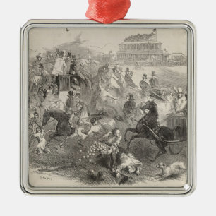 Epsom Races, 'Derby Day': Leaving the Course Metal Ornament