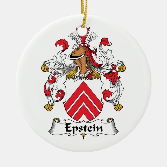 Epstein Family Crest Ceramic Ornament (Front)