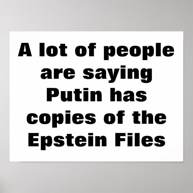 Epstein Files Poster (Front)