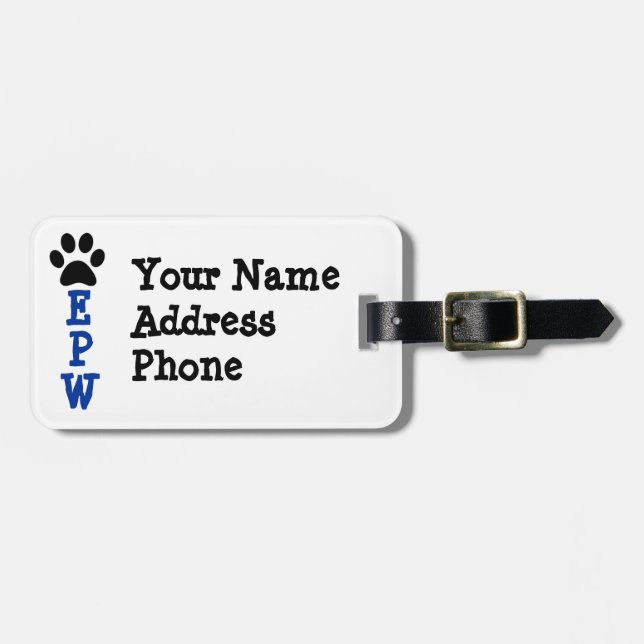 EPW luggage tag (Front Horizontal)