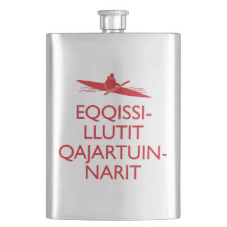 Eqqissillutit Qajartuinnarit (Keep Calm and Kayak) Flask