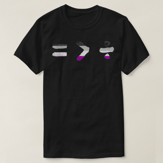 Equal Greater Than Divide Equality LGBTQ Ace Pride T-Shirt (Design Front)
