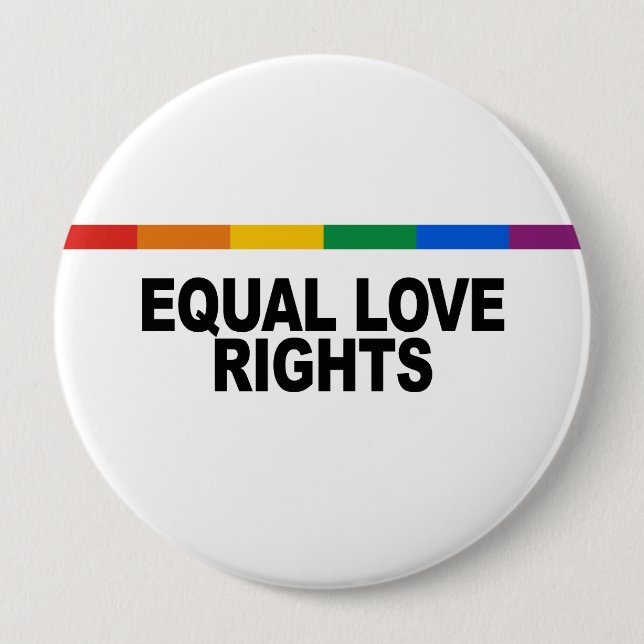 Equal Love Rights Pinback Button (Front)
