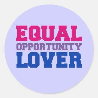 Equal Opportunity Lover Classic Round Sticker