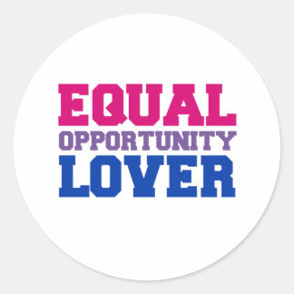 Equal Opportunity Lover Classic Round Sticker