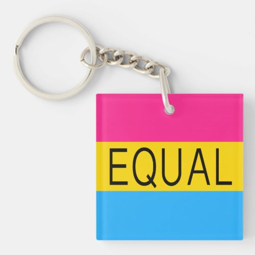 EQUAL Pansexual Flag Keychain