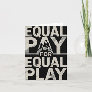 Equal Pay Basketball Play Design Premium Card