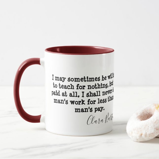 Equal Pay Clara Barton Mug (With Donut)