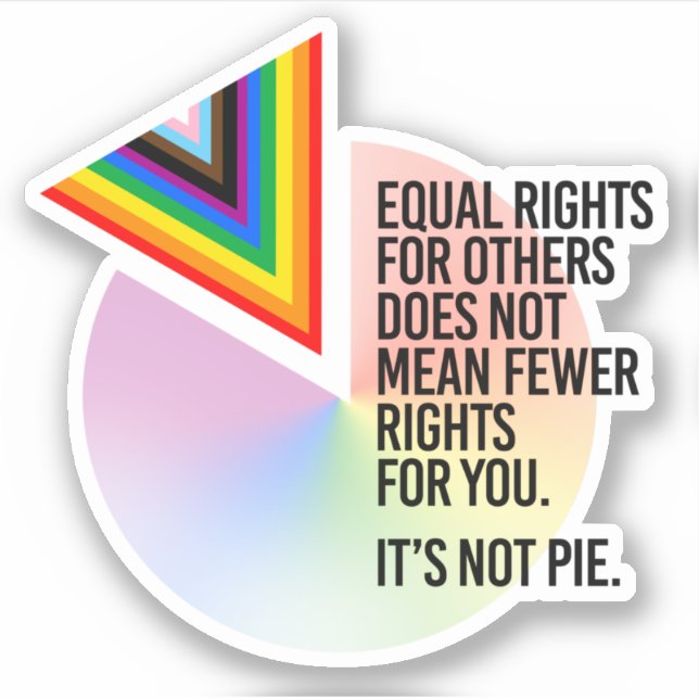 Equal Rights are not Pie Sticker (Front)