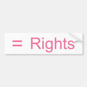 Equal Rights Bumper Sticker