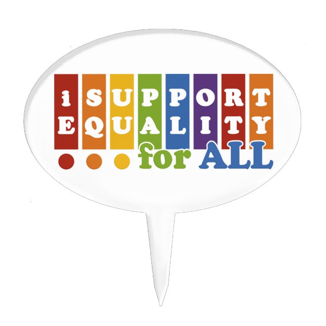 Equal Rights cake topper (Front)