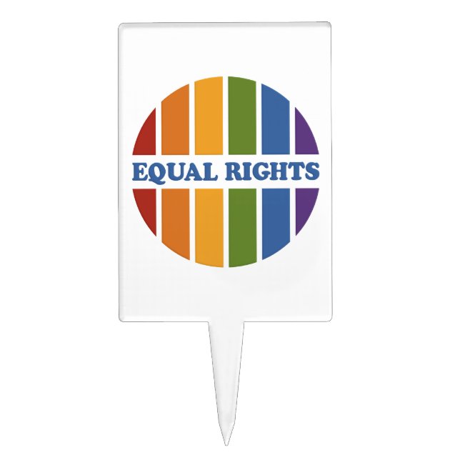 Equal Rights cake topper (Front)