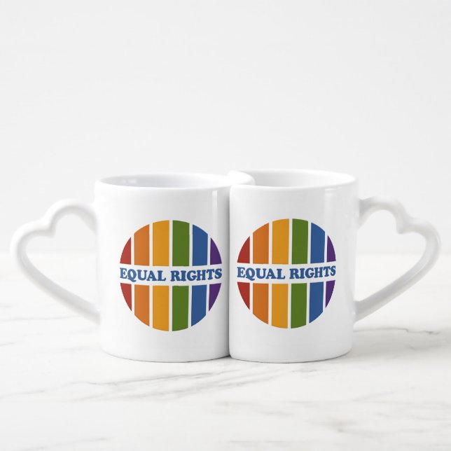 Equal Rights custom couple's mugs (Front Nesting)