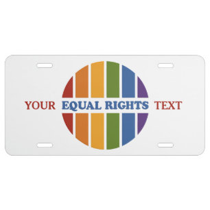 Equal Rights custom license plates