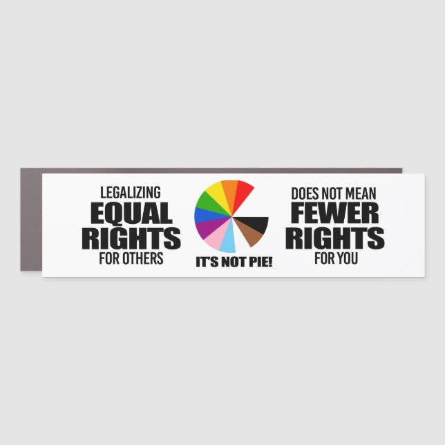 Equal rights for others does not mean fewer rights car magnet (Front)