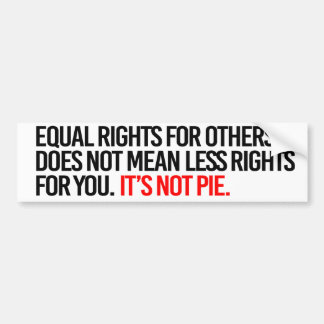 Equal Rights for others does not mean less rights Bumper Sticker