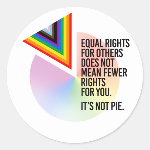 Equal Rights for Others  T_Shirt Classic Round Sticker