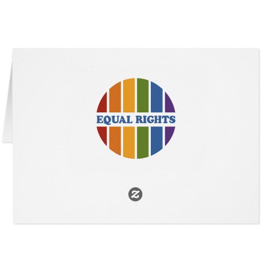 Equal Rights greeting card (Back Horizontal)