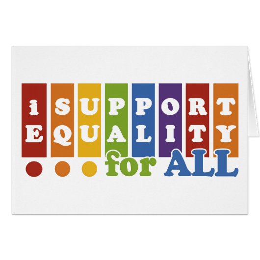 Equal Rights greeting card (Front Horizontal)