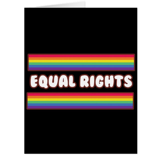 Equal rights. LGBT+pride. rainbow flag   Card (Front)