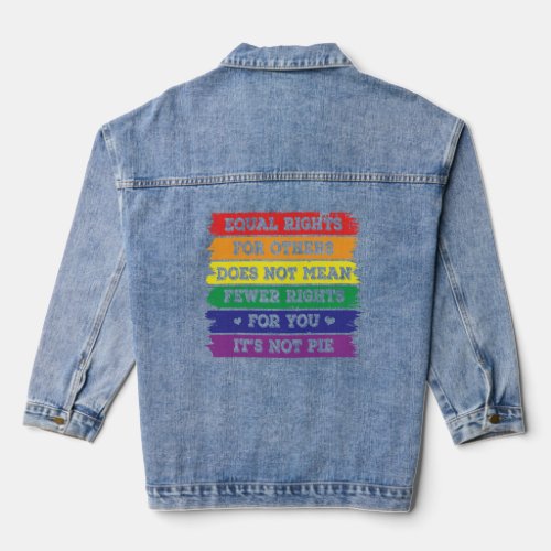 Equal Rights  LGBTQ Rights  Pride Parade  Ally  Denim Jacket