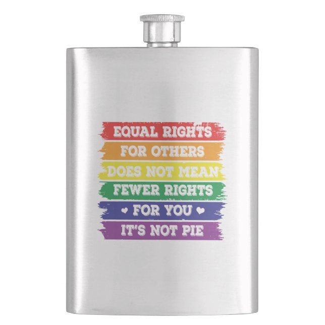 Equal Rights | LGBTQ Rights | Pride Parade | Ally Flask (Front)