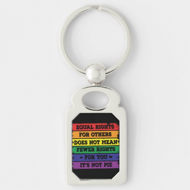 Equal Rights | LGBTQ Rights | Pride Parade | Ally Keychain (Front)