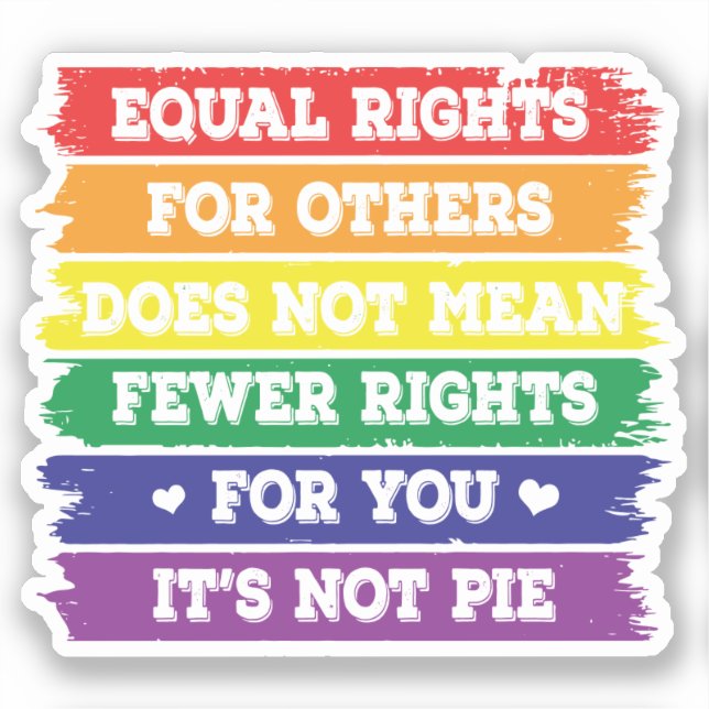 Equal Rights | LGBTQ Rights | Pride Parade | Ally Sticker (Front)