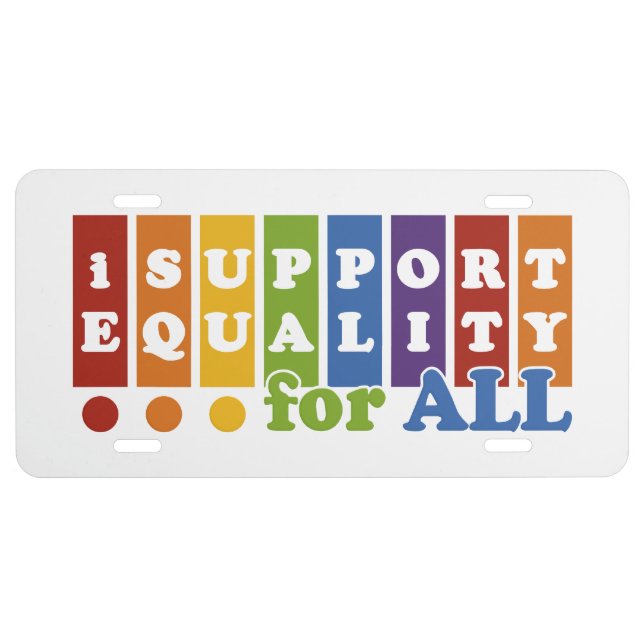 Equal Rights license plates (Front)