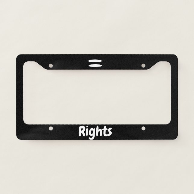 Equal Rights Logo License Plate Frame (Front)