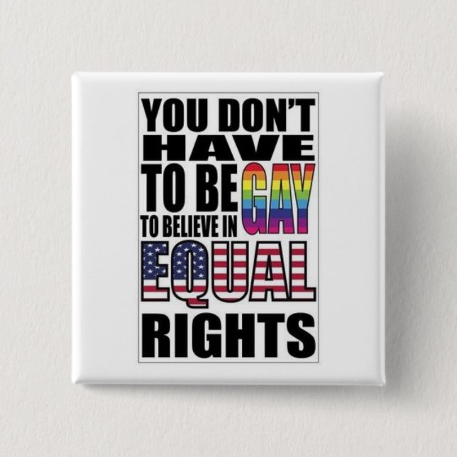Equal Rights Pinback Button (Front)