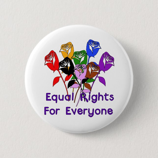 Equal Rights Pinback Button (Front)