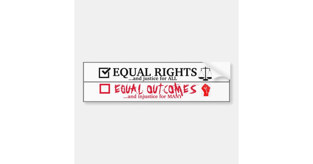 Equal Rights vs Equal Bumper Sticker Zazzle