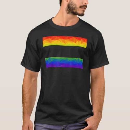 Equal Sign Equality Lgbtq Rainbow Flag Gay Pride A T_Shirt