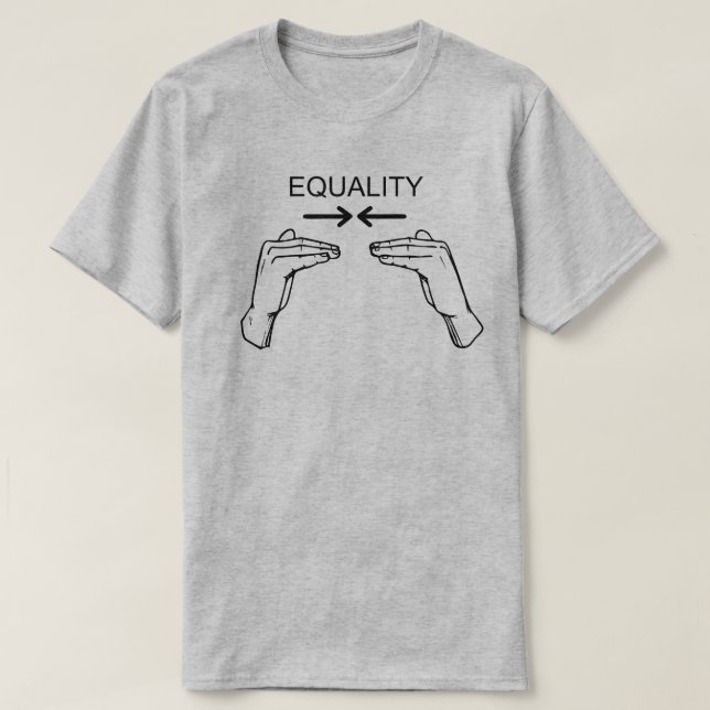 Equal Sign Language Human Equality T-Shirt (Design Front)