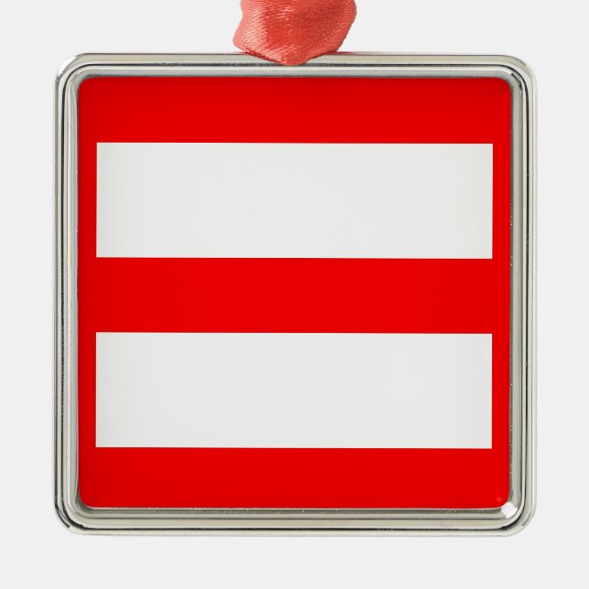 Equal Sign Metal Ornament (Front)