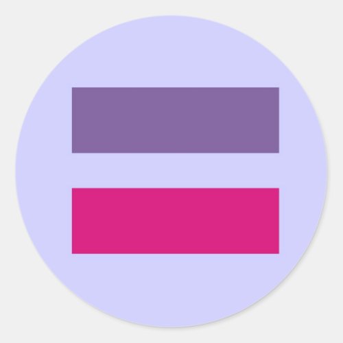 equal sign symbol marriage equality gay bisexual classic round sticker