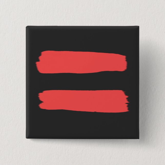 Equal Sign with Red Paint Button (Front)