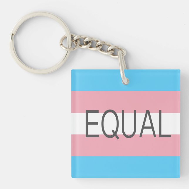 EQUAL Transgender Flag Keychain (Front)